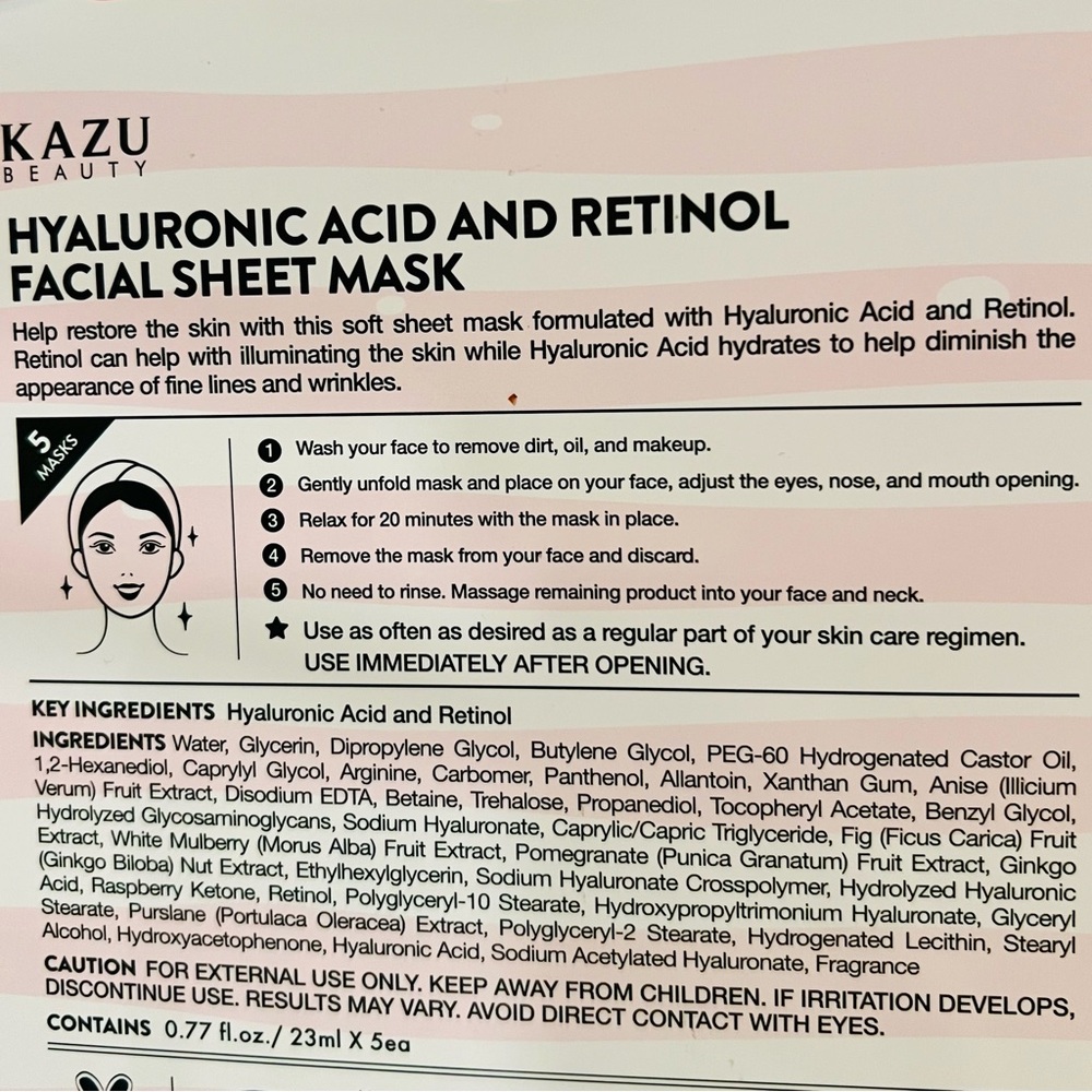 Kazu Korean Beauty Facial Sheet Mask Set - Picture 10 of 11